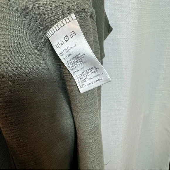 Olive Oversized Tunic Dress Dolman Sleeve Slouchy Boho NWT Size M - Picture 6 of 6